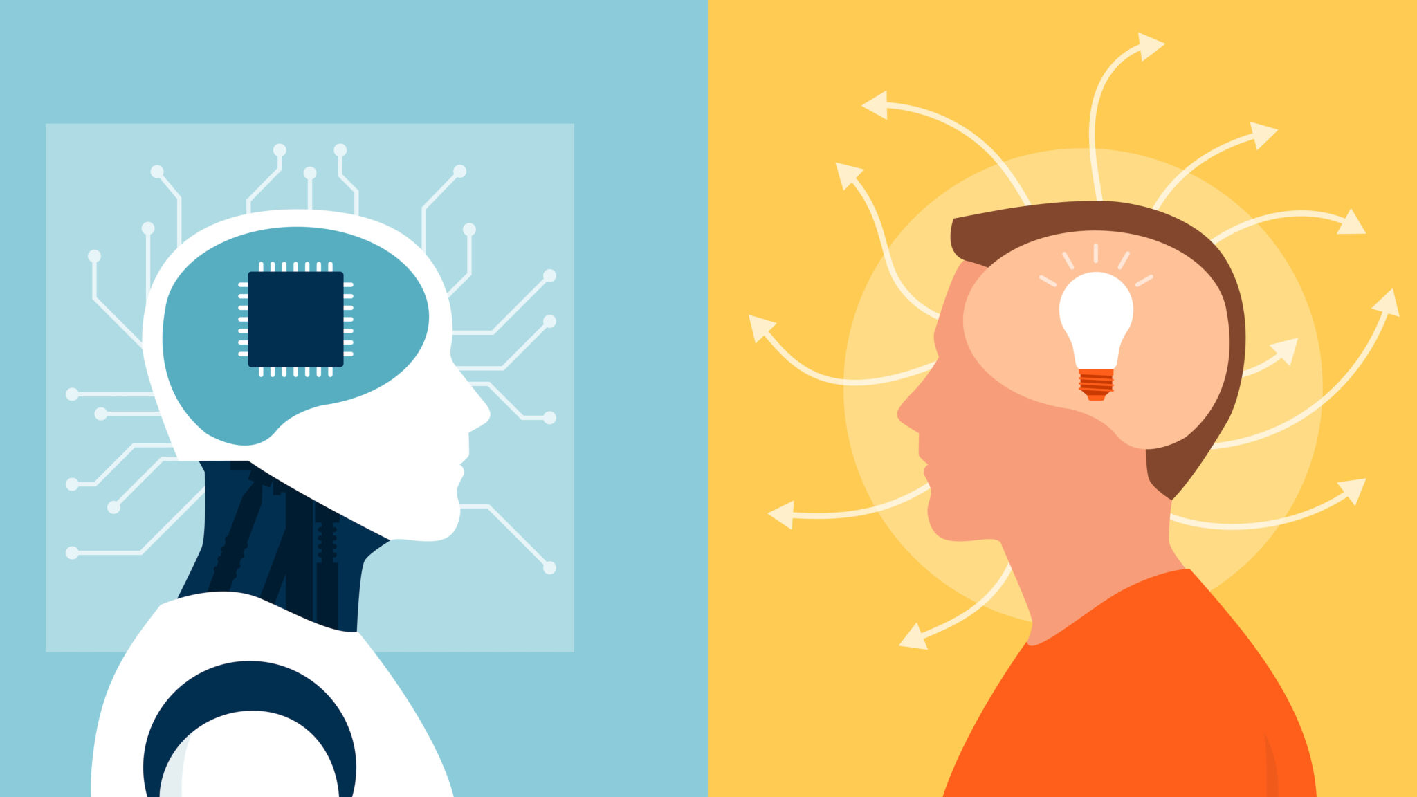Machine vs human: difference between a robot and a man