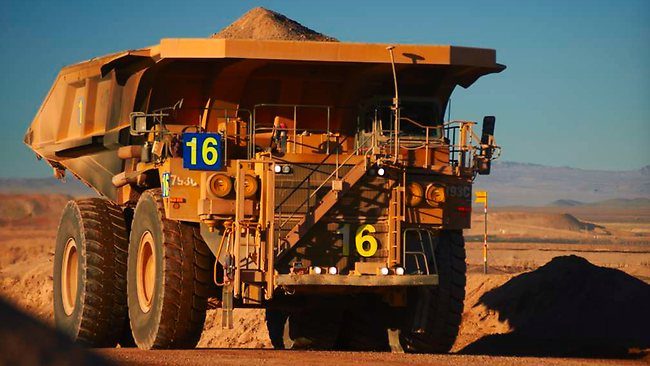 A truck at BHPs Jimblebar mine