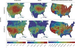 Figure 2: Projected ozone-related deaths in 2030 [7]
