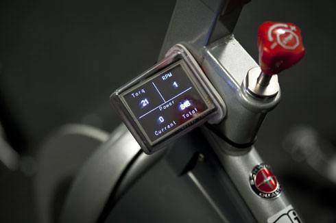 Flywheel's proprietary Torqboards help riders keep track of how their doing throughout the workout.