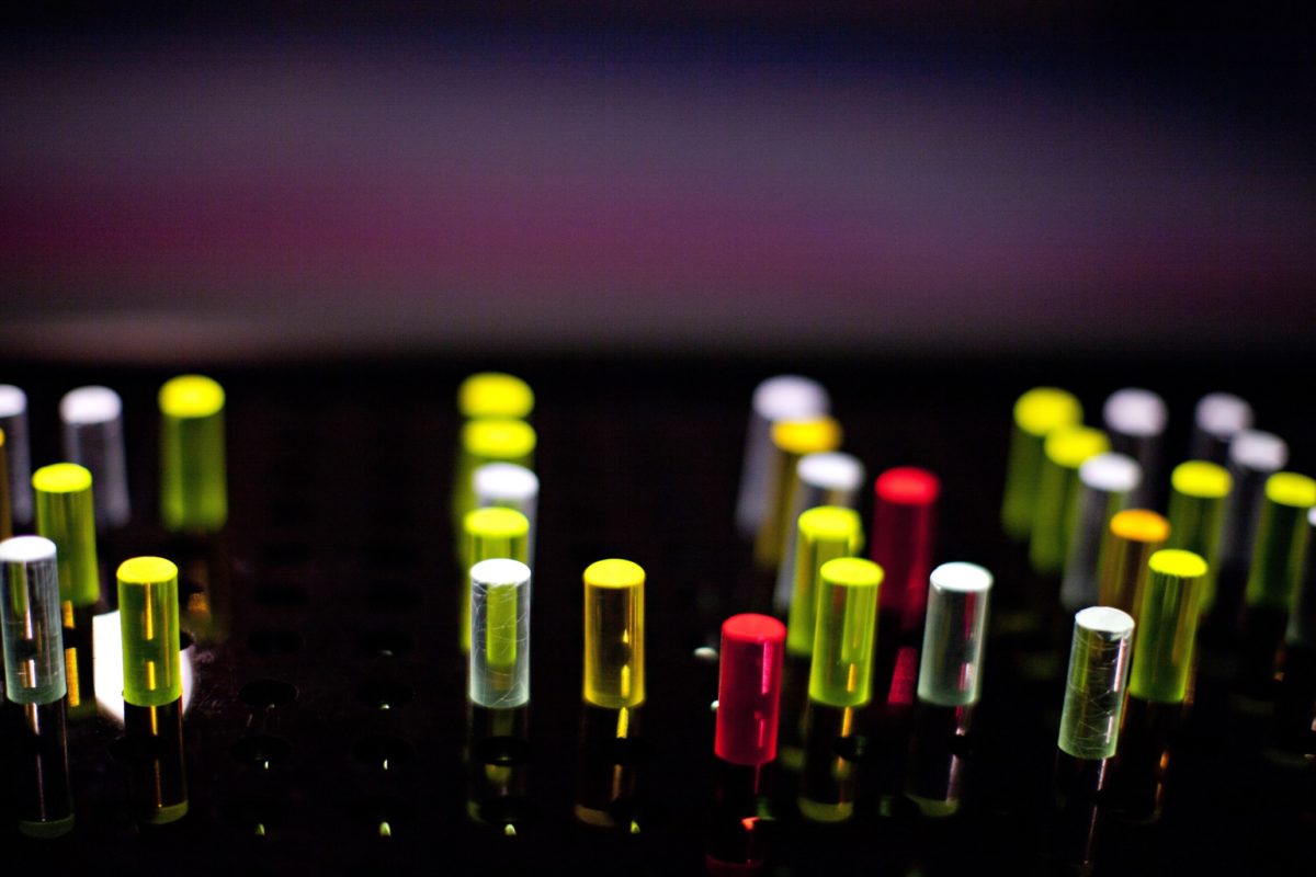 Futuristic clear colored pegs in a giant lightbright toy