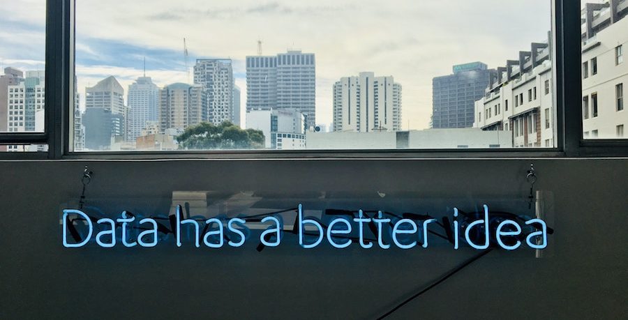 The message 'Data has a better idea' lite up