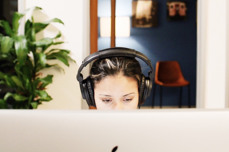 woman at computer